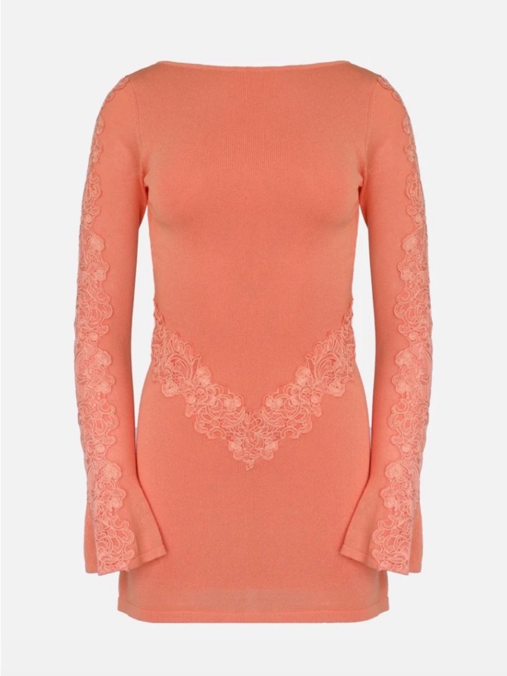 Delphine Dress Yellow the label-peach knit backless mini dress - Picture 4 of 5